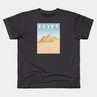 Pyramids of Giza, Egypt Travel Poster Kids T-Shirt
